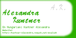 alexandra kuntner business card